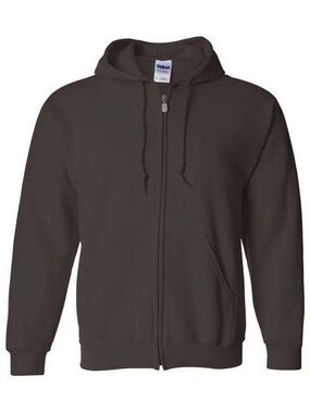 Gildan Men's Full-Zip Hoodie - Dark Grey
